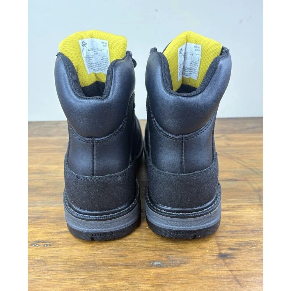 Terra Patton Men 8W EU 41 Black Safety Work Boots CSA Aluminum Toe EH PR